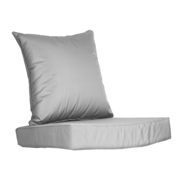 Outdoor Seat Cushion Set Waterproof Patio Furniture Cushion and Back Pillow - Picture 2 of 11